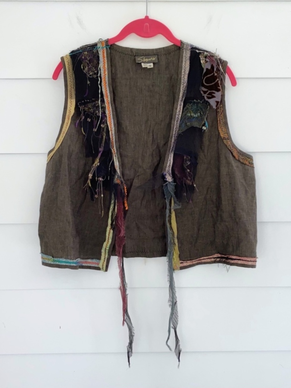 Vintage Shepatin Art to Wear Vest Small